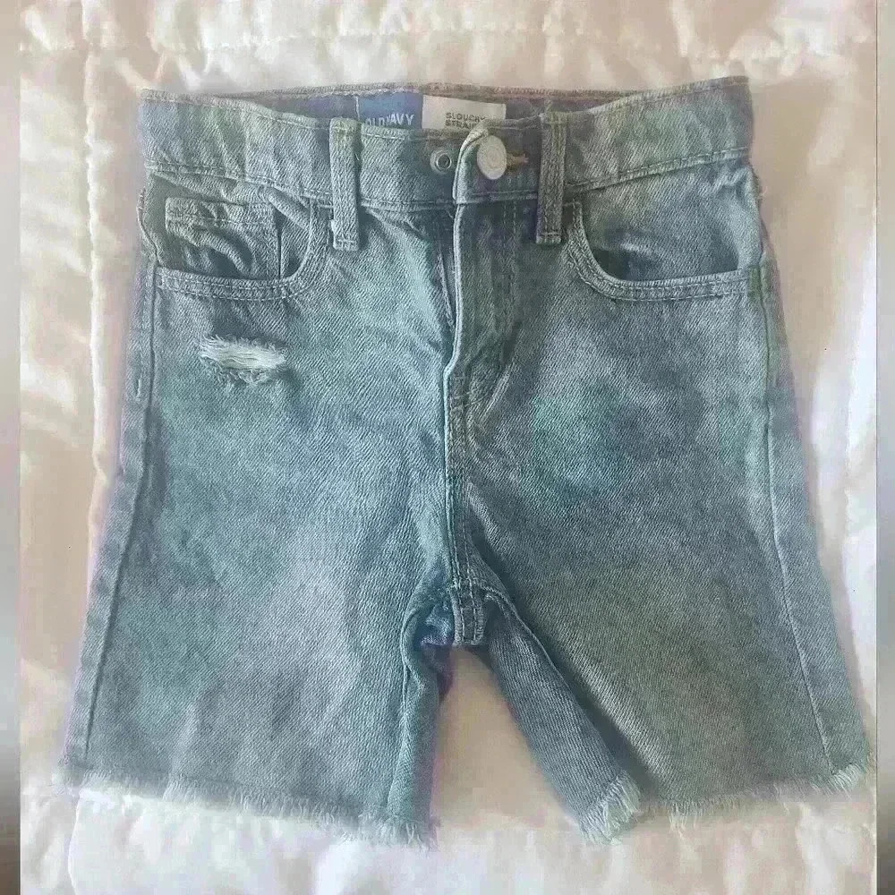 NWOT Old navy slouchy straight adjustable waist toddler jeans shorts